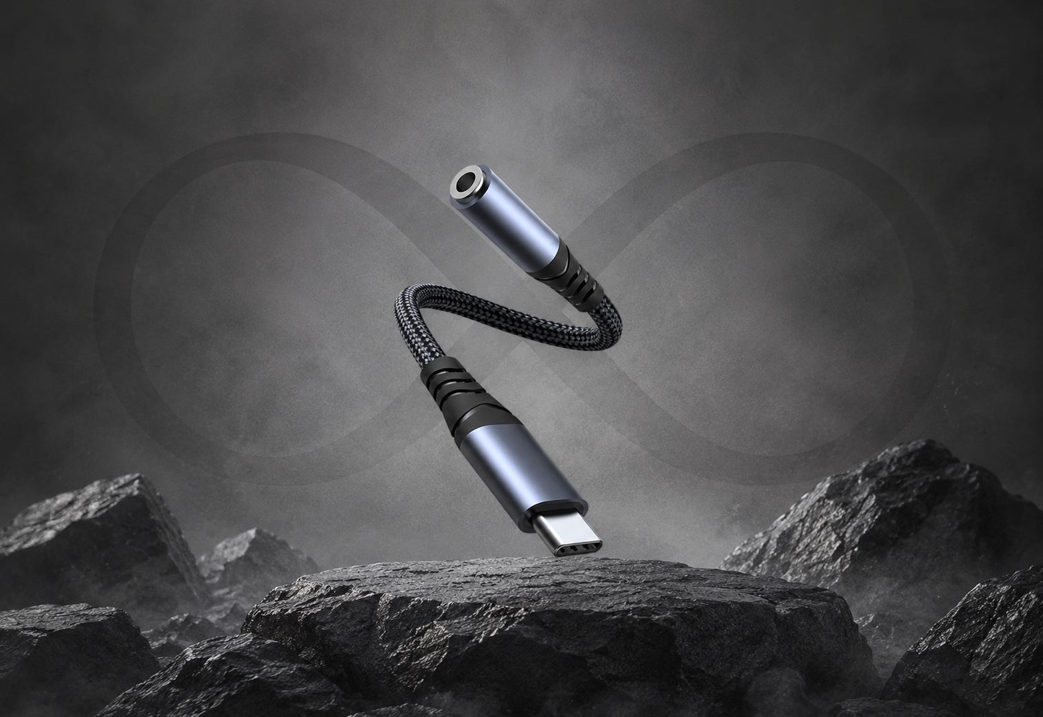 Zheyin- Bend Audio Adapter (Lightning Revolution 3.5mm Female)